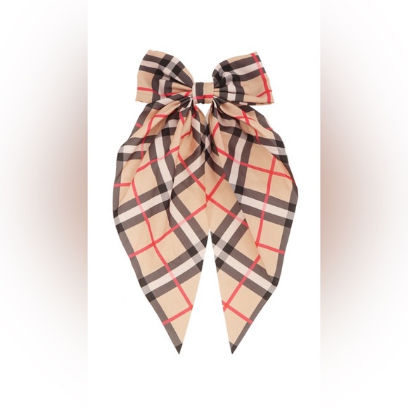 •Preppy in Plaid• Large Stylish Clip On Plaid Hair Bow 2 for $20 - Picture 4 of 6
